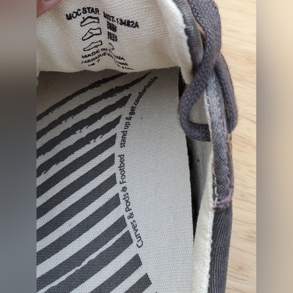 TAOS Women's Size 7 Gray Moc Star Sneaker Indigo Distressed Canvas GUC. - Picture 11 of 12